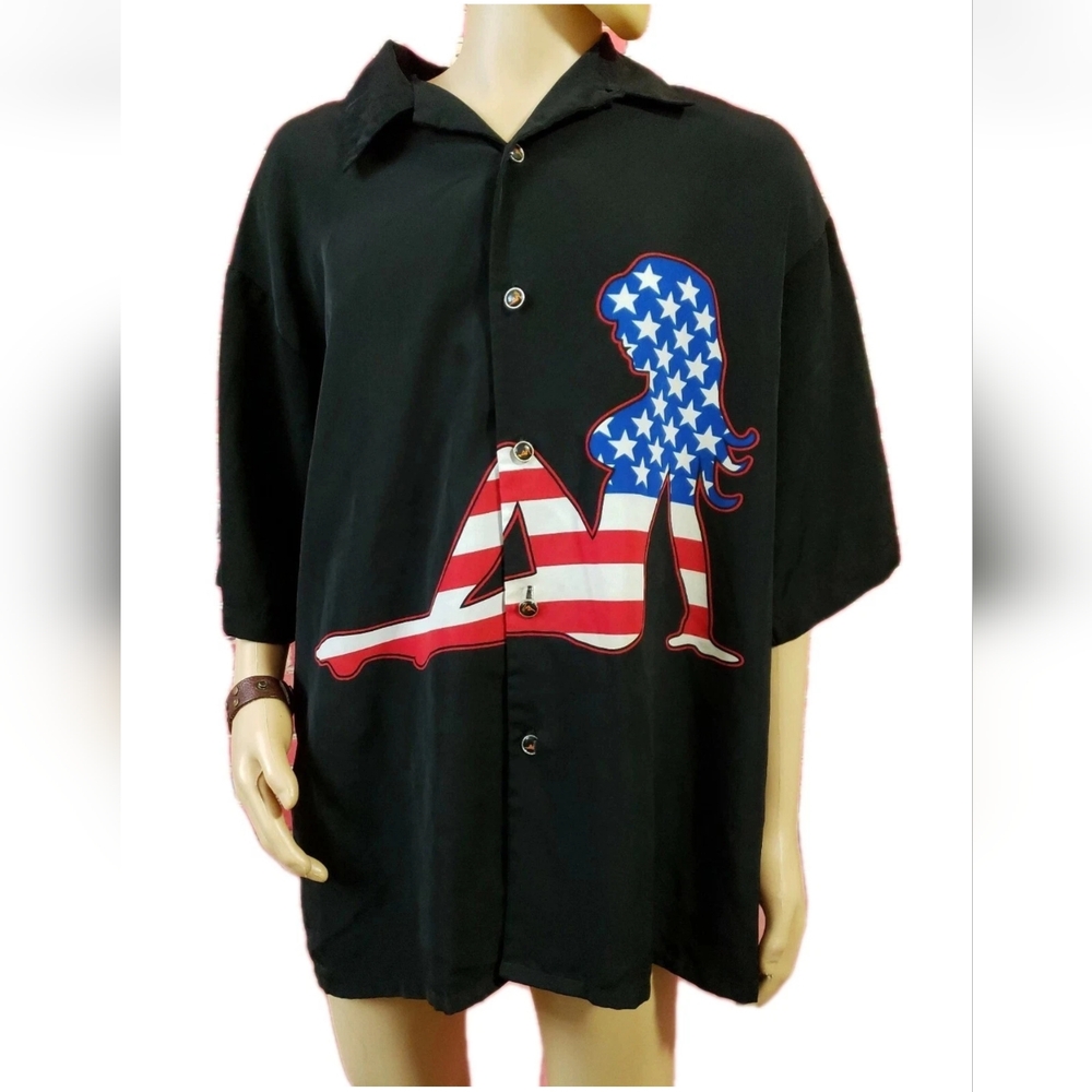 Dragonfly Pinup Girl Streetwear clothing company Men's Black Shirt 3XL